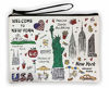Picture of Girls & Women Large Fashion Cute New York Souvenir Zipper pouch Travel Cosmetic Bag Hand Bag Makeup Purse (JP-330133B)