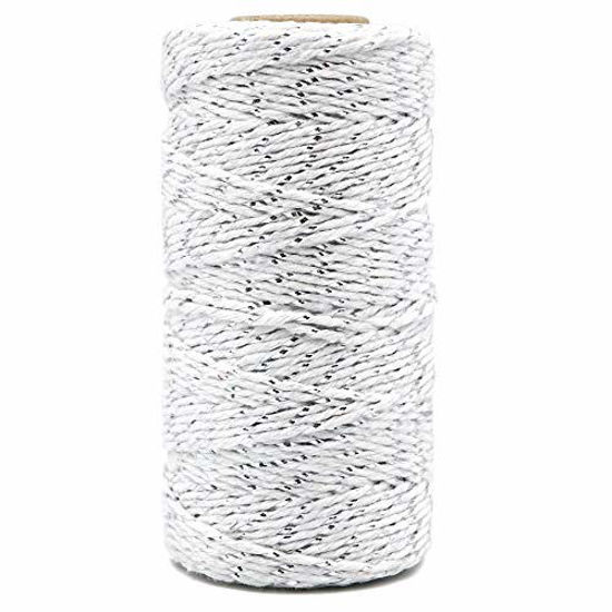GetUSCart- Silver and White Twine,100M/328 Feet 2 mm Cotton