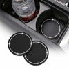 Picture of 2 Pack Bling Car Cup Holder Coasters, 2.75 Inch Soft Bling Crystal Rhinestone Rubber Pad Set Round Auto Cup Holder Insert Drink Coaster Car Interior Accessories