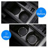 Picture of 2 Pack Bling Car Cup Holder Coasters, 2.75 Inch Soft Bling Crystal Rhinestone Rubber Pad Set Round Auto Cup Holder Insert Drink Coaster Car Interior Accessories