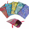 Picture of 10pcs Silk Brocade Jewelry Pouch Bag 4x5.5" for Wedding Party Favors, Drawstring Coin Purse Embroidered Sachet Candy Chocolate Bag for Christmas New Year Birthday Party (Thick)