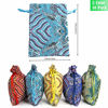 Picture of 10pcs Silk Brocade Jewelry Pouch Bag 4x5.5" for Wedding Party Favors, Drawstring Coin Purse Embroidered Sachet Candy Chocolate Bag for Christmas New Year Birthday Party (Thick)