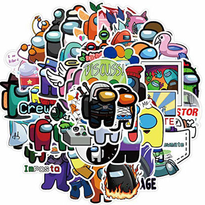 Picture of Nertpow Among Us Stickers Decals 50 Pack Game Theme Stickers
