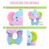 Picture of Plush Elephant Soft Rattles Toy for Over 0 Months Newborn Baby Shaker Toy Cartoon Stuffed Animal Ring Rattle