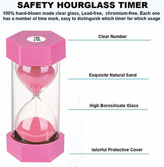GetUSCart 20 Minute Sand Timer Hourglass, SuLiao Unbreakable Pink Sand