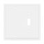 Picture of Modern Edge Decorative Wall Plate Switch Plate Outlet Cover, Durable Solid Zinc Alloy (Blank/Toggle, White)