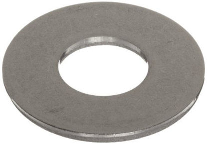 Picture of 316 Stainless Steel Flat Washer, 4" Hole Size, 0.203" ID, 0.438" OD, 0.032" Nominal Thickness, Made in US (Pack of 100)