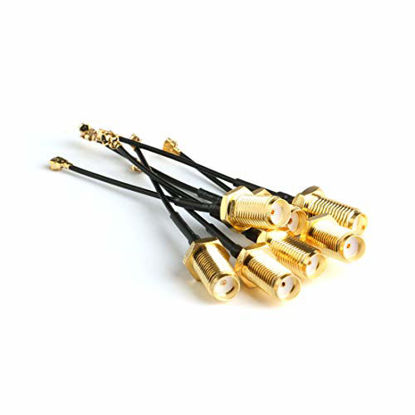 HiLetgo 5pcs IPX IPEX U.FL to SMA Female Pigtail Antenna Wi-Fi Coaxial Low Loss Cable 6 inch 15cm
