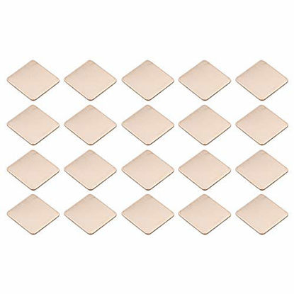 Picture of JIUWU IC Chipset GPU CPU Thermal Heatsink Copper Pad Shim Size 20 x 20 x 0.8mm Pack of 20