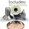 Picture of (50) M6-1.00 x 12mm (FT) - Stainless Steel Flat Head Socket Caps Screws Countersunk DIN 7991 - A2-70/18-8 - MonsterBolts (50, M6 x 12mm)