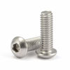 Picture of M5-0.8 x 14 mm Button Head Socket Cap Screws, Stainless Steel 18-8 (304), Bright Finish, Fully Threaded, 50 PCS