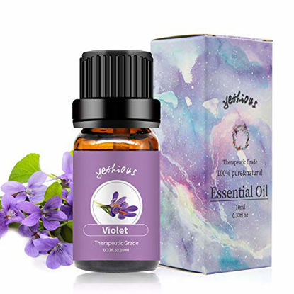 Picture of yethious Violet Essential Oils 100% Organic Pure Massage Oil Aromatherapy Diffuser Oil 10ml