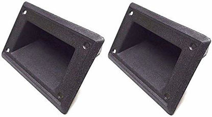 Picture of MIYAKO Recessed Speaker Handle Pocket Style 4" x 3.5" for Speaker Box Cabinet - Long Lasting Heavy Duty Black ABS Plastic Construction Lift Heavy Items Without the Worry of Braking them 1 Pair (2 PCS)