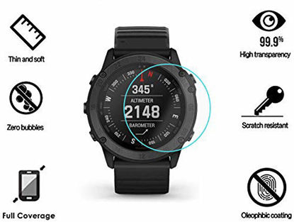Picture of Lonlonking 4-Pack Screen Protector Compatible with Garmin tactix Delta Sapphire Edition(Full Coverage) Anti-Bubble Clear Film