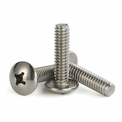 Picture of #10-24 x 3/8" Truss Head Phillips Machine Screws, Full Thread, 18-8 Stainless Steel, Quantity 50