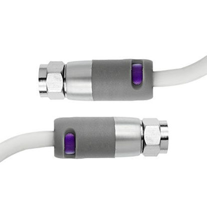 Picture of Mediabridge Coaxial Cable (1.5 Feet) with F-Male Connectors - Dual Shielded - Flex Series - Digital Audio/Video Cable - White - (Part# CJ01-MWF-N1)