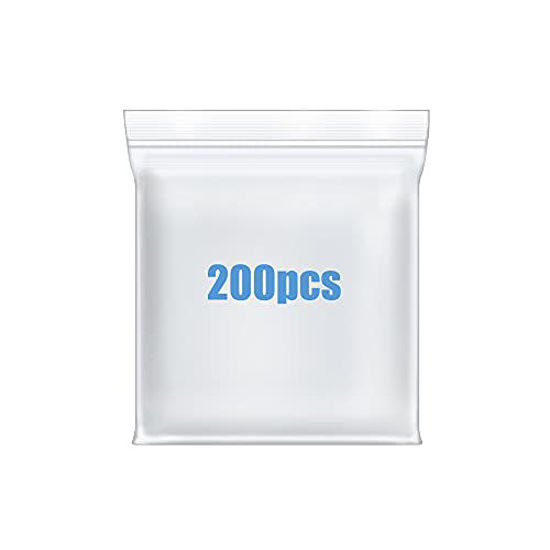 Picture of 200 Pcs 1" x 1" Small Thick Heavy Duty Clear Reclosable Zip Poly Lock Bags Durable Seal Resealable Zipper Bags Jewelry Earrings Pill Zip Bag