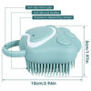Picture of Molain Dog Cat Bath Brush Comb Silicone Rubber Dog Grooming Brush Silicone Puppy Massage Brush Hair Fur Grooming Cleaning Brush Soft Shampoo Dispenser (blue paw shape)