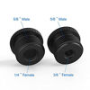 Picture of Donuts Mic Stand Adapter 5/8 to 1/4 and 5/8 to 3/8 Adapter Combo Pack Mic Thread Screw Adapter Microphone Stand Adapter to Tripod Adapter