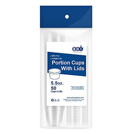 GetUSCart EDI Clear Disposable Plastic Portion Cups/Souffle Cups with