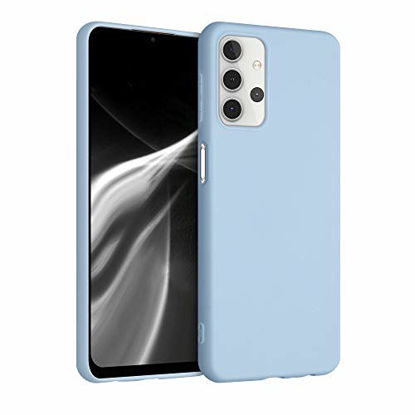 Picture of kwmobile TPU Case Compatible with Samsung Galaxy A32 5G - Soft Thin Slim Smooth Flexible Protective Phone Cover - Light Blue Matte