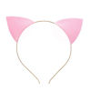 Picture of Merroyal Glitter Cat Ears Headband Halloween Fancy Dress Cat Woman Hairband Cosplay (Pink)