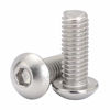 Picture of 5/16-18 x 3/4" Button Head Socket Cap Bolts Screws, Stainless Steel 18-8 (304), Bright Finish, Allen Hex Drive, 12 PCS