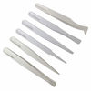 Picture of FEITA Precision Plastic Tweezers Kit - Plastic Anti static Tweezers Set Pickup Craft Electronics DIY Repair Tool - White - 6Pcs