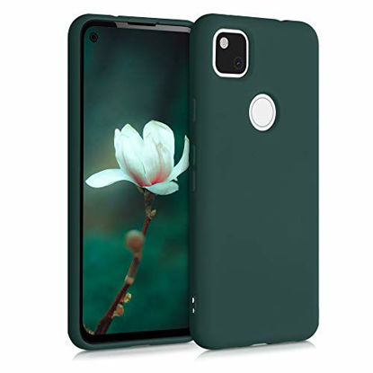 Picture of kwmobile Case Compatible with Google Pixel 4a - Case Soft TPU Slim Protective Cover for Phone - Moss Green