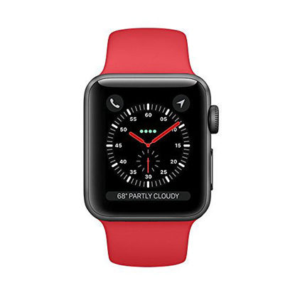 Picture of RUOQINI Compatible with Apple Watch Band 44mm,Sport Silicone Soft Replacement Band Compatible for Apple Watch Series 4, M/L Red
