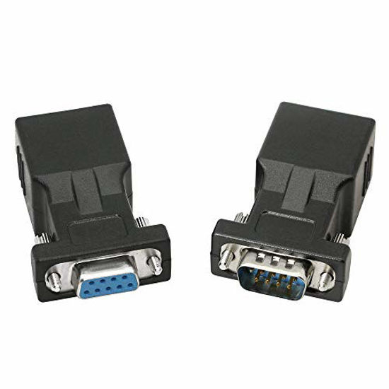 GetUSCart- DB9 RS232 to RJ45 Extender, DB9 9-Pin Serial Port Female ...