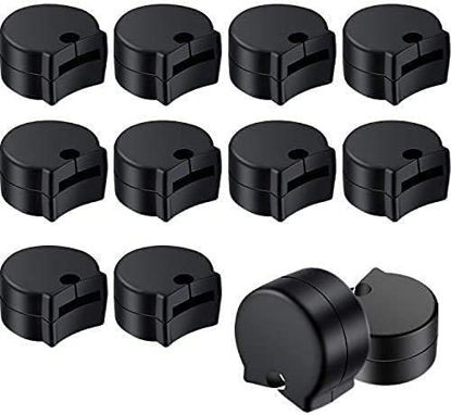Picture of Patelai 12 Pack Rubber Clarinet Thumb Rest Cushion Protector Fit for Most Clarinet, Black