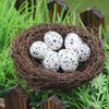 Picture of LWINGFLYER 2pcs Rattan Bird's Nest Crafts Handmade Dry Natural Bird's Nest for Garden Yard Home Party Wedding Decor No Eggs(10cm/.3.93inch)