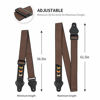 Picture of BestSounds Guitar Strap,100% Soft Cotton Guitar Strap with 3 Pick Holders Shoulder Strap For Bass Electric & Acoustic Guitars (Coffee)