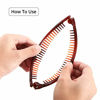 Picture of 6 Pieces Clincher Combs Banana Combs Banana Clip Grip Comb Fishtail Fish Hair Lady Fish Shape Ponytail Banana Clip Girls Long Women Clamp Accessory (Brown, White, Black)