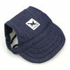 Picture of Leconpet Baseball Caps Hats with Neck Strap Adjustable Comfortable Ear Holes for Small Medium and Large Dogs in Ourdoor Sun Protection (S, Blue Jeans)