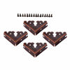 Picture of 4Pcs Jewelry Wooden Box Chest Furniture Corner Protector Guard Edge Cover 1.34"x1.34"-Red Copper