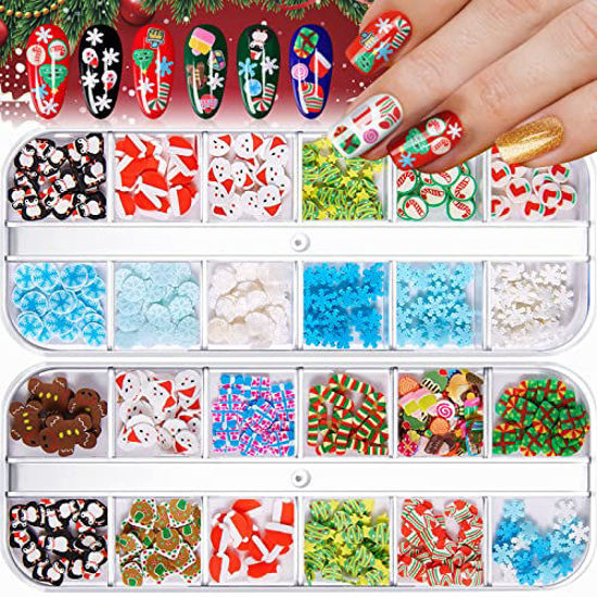 Christmas Snow Santa Nail Nails Art 3D Decal Wraps Stickers Decals Reindeer  | eBay