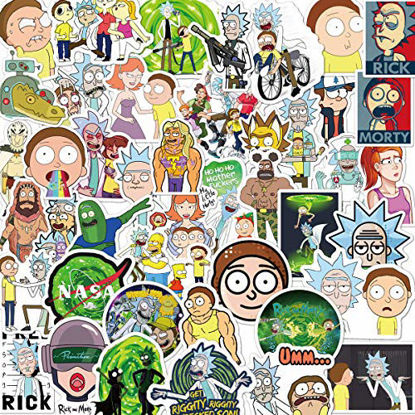 Picture of ZAYALI Rick and Morty Stickers - [150Pcs] - Funny Cartoon Laptop Stickers for Laptops, Water Bottles, Hydro Flasks, Notebook, Computers