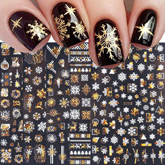 8 Sheets Snowflake Nail Art Stickers 3d Christmas Nail Tips Decals White  Snowflakes Nail Sticker Xmas Snow Deer Snowman Bell Nail Designs Winter  Holid | Fruugo KR