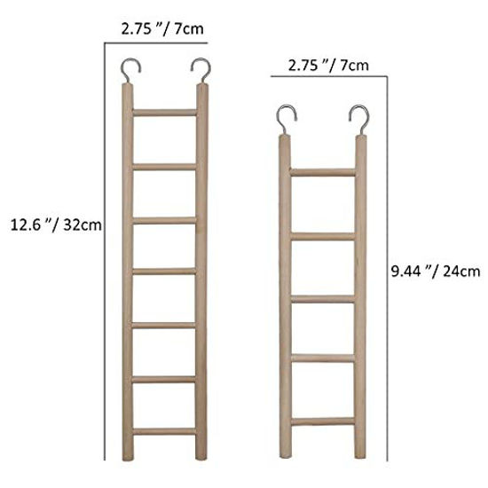 Picture of 2pcs Wooden Ladder for Bird Parrot Ladder Climbing Toy Birdie Basics (5 Step & 7 Step)