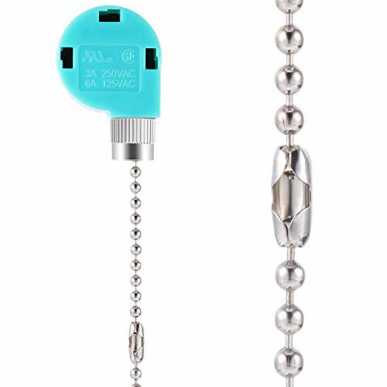 Zing Ear ZE-268S6 & ZE-208S6 Pull Chain Switch Nickel With 2 Ft Chain 