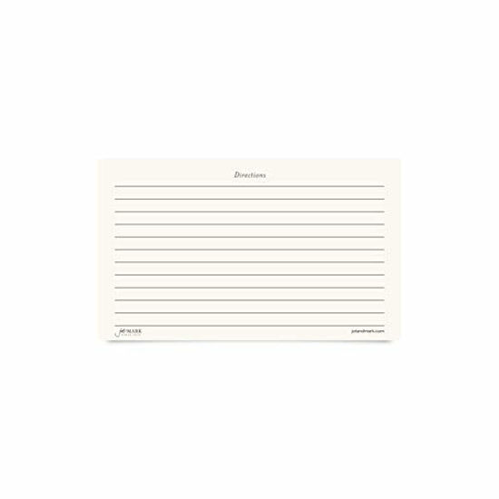 Picture of Jot & Mark Recipe Cards 3x5 Inches Blank Double Sided, 50 Count (Modern Minimal)