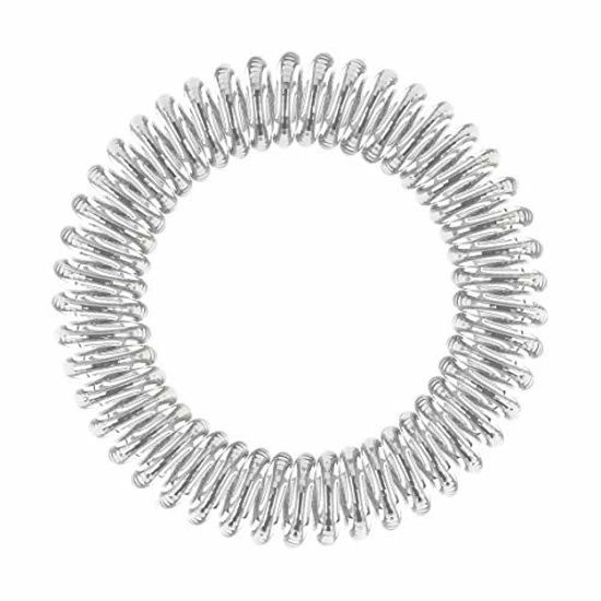 Picture of invisibobble SLIM Traceless Spiral Hair Ties - Pack of 3, Chrome Sweet Chrome - Strong Elastic Grip Coil Hair Accessories for Women - No Kink, Non Soaking - Gentle for Girls Teens and Thick Hair