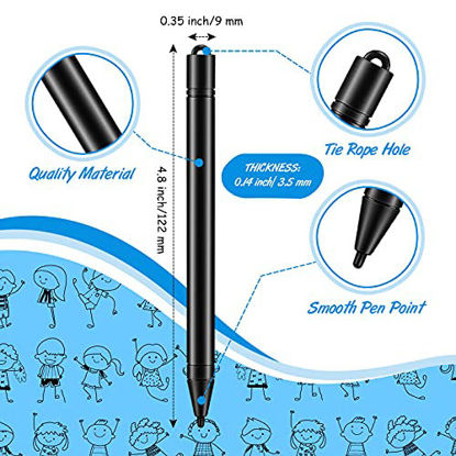 Picture of 24 Pieces Replacement Stylus Pens LCD Board Pens for LCD Writing Tablet Drawing Pad Memo Message Boards Kids Adults, Black