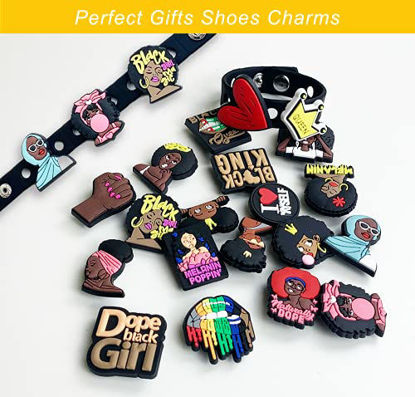 Picture of 20 PCS Shoe Charms for Fashion Pink Girl, PVC Pins Decoration for Bracelets Wristbands and Shoes (20PCS)