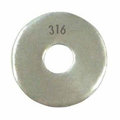 Picture of 316 Stainless Steel Flat Washer, Plain Finish, 1-1/2" Hole Size, 1-9/16" ID, 3-1/4" OD, 0.14" Nominal Thickness