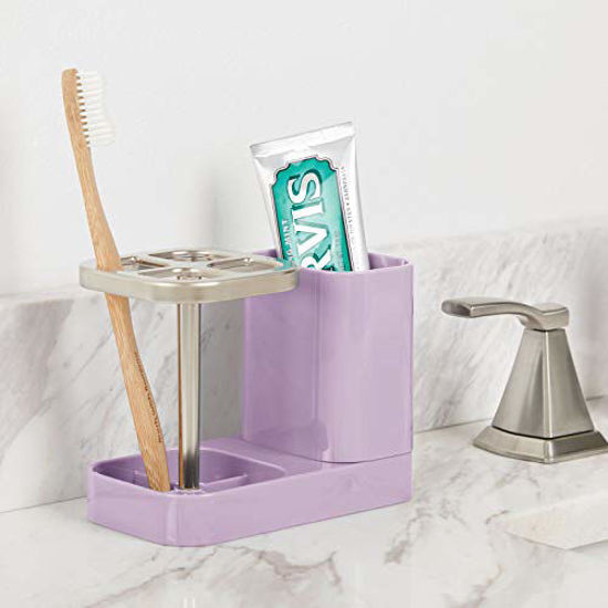 GetUSCart- mDesign Bathroom Vanity Countertop Toothpaste & Toothbrush ...
