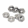 Picture of 100 Pcs6-32 Coarse Thread Hexagon Nut,18-8 Stainless Steel Silver Tone