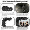 Picture of Mobacurty Black Party Balloons Garland Arch Kit, 100Pcs 12Inch and 5Inch Party Decoration Latex Matte Black Balloons for Wedding Graduation Baby shower Birthday Party Decorations Supplies